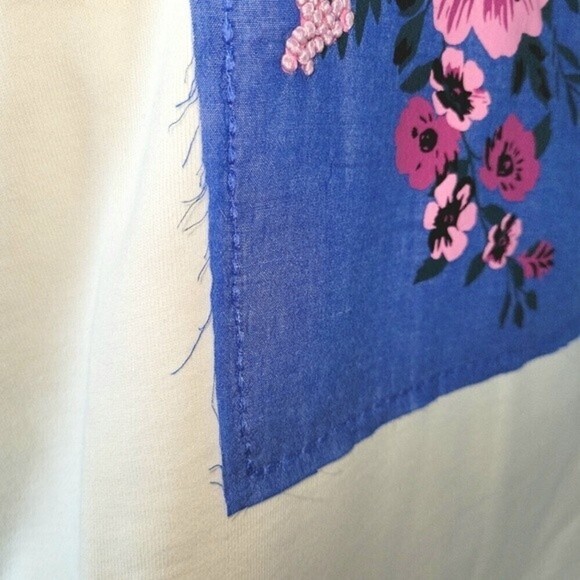 BP Ivory Floral Graphic Oversized Crewneck Sweater Size S NWT - Picture 10 of 12